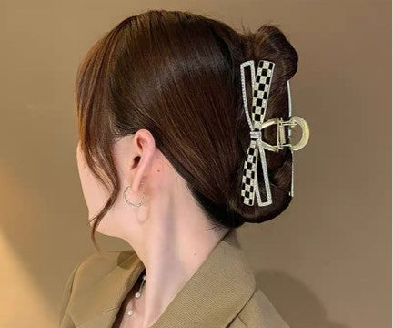 Check pattern Hair clip
