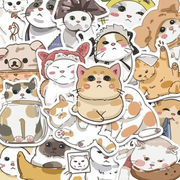 Cat Sticker (Random 15 Pieces)
