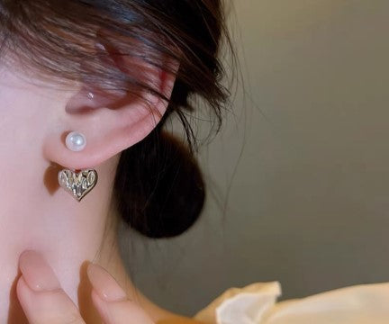 Heart Pearl Earring