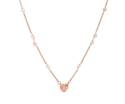 Pink Gold Heart Necklace